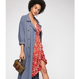 🖤Free People | Spring Blue Trench Coat!! 🧥